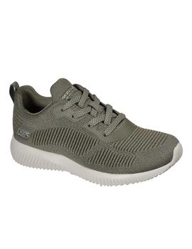 Zapatillas skechers bobs squad  ghost verde de mujer.