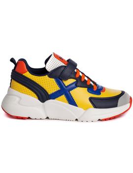 Zapatillas munich mini track vco 28 amarillo de niño.