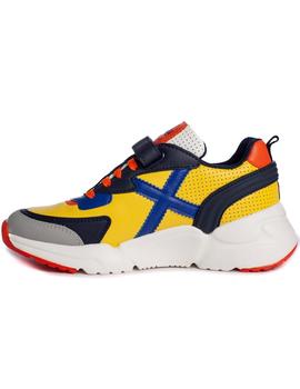 Zapatillas munich mini track vco 28 amarillo de niño.