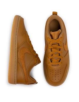 Zapatillas nike court borough low 2 gs marron de niño.