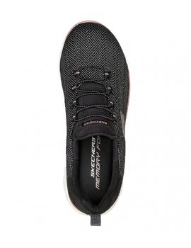 Zapatilla skechers summits dazzling me negro dorado de mujer