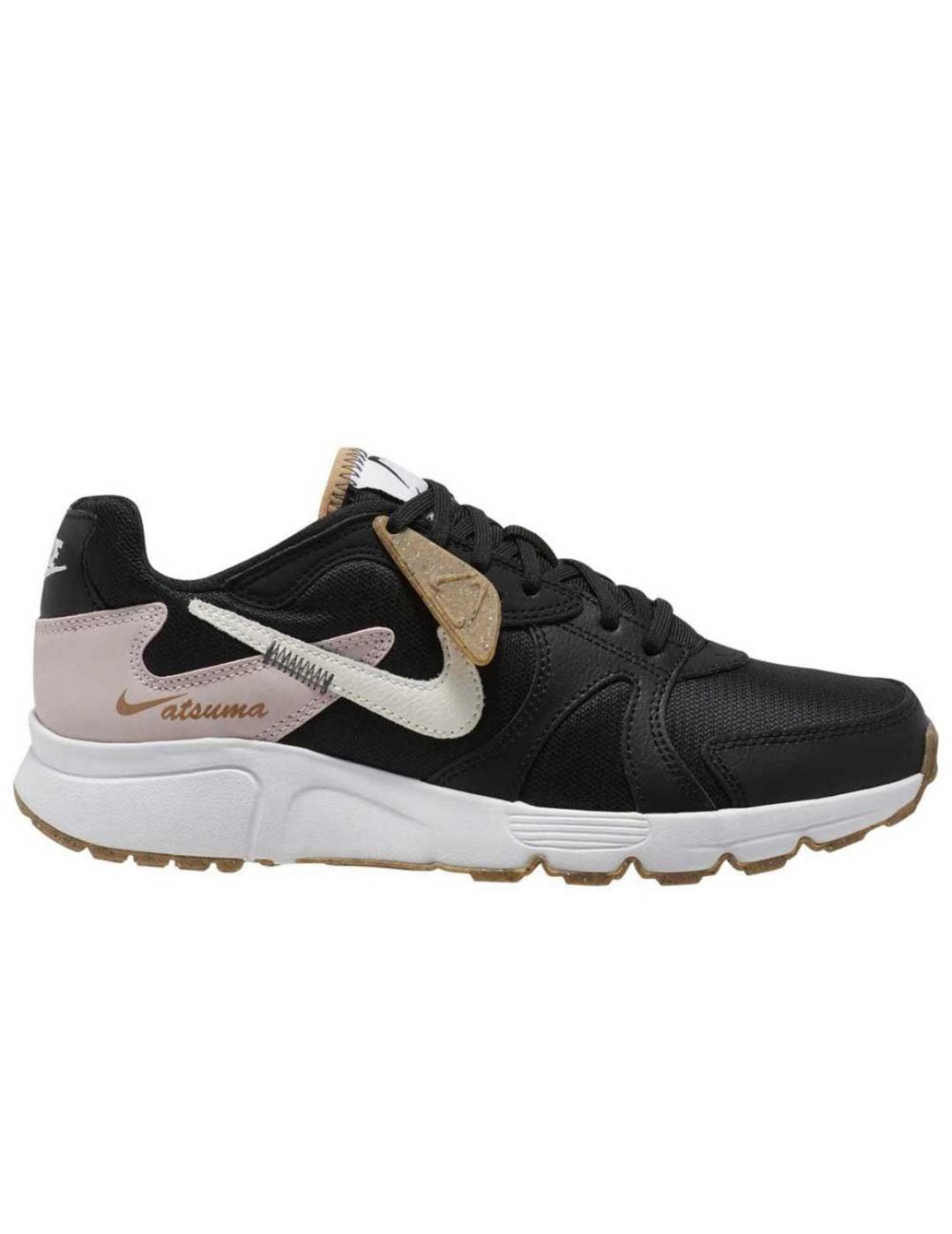 Zapatillas nike nike atsuma negro rosa de mujer.