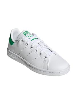 Zapatillas stan smith j blanco verde de niño.