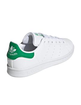 Zapatillas stan smith j blanco verde de niño.