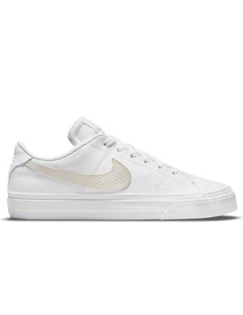 Zapatillas nike court legacy blanco beige de mujer.