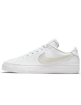 Zapatillas nike court legacy blanco beige de mujer.