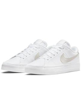 Zapatillas nike court legacy blanco beige de mujer.