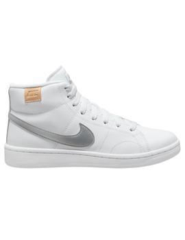 Zapatillas nike court royale 2 mid blanco plata de mujer.