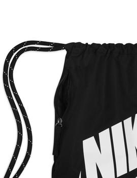 gymsack nike heritage drawstring negro blanco.