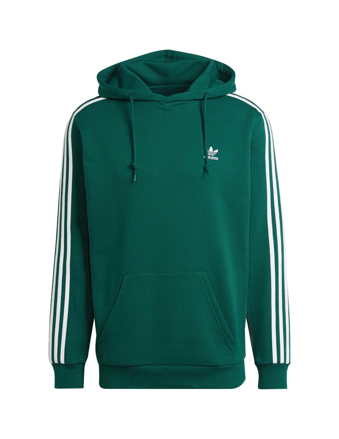 mezcla Oscurecer Proscrito sudadera con capucha adidas 3-stripes verde de hombre.