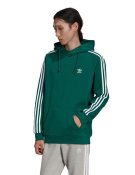 sudadera con capucha adidas 3-stripes verde de hombre.