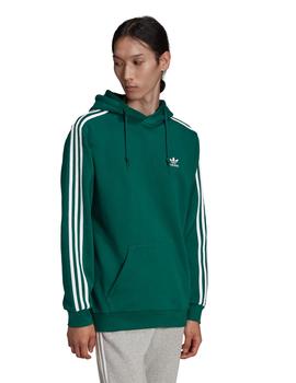 sudadera con capucha adidas 3-stripes verde de hombre.