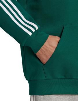 sudadera con capucha adidas 3-stripes verde de hombre.