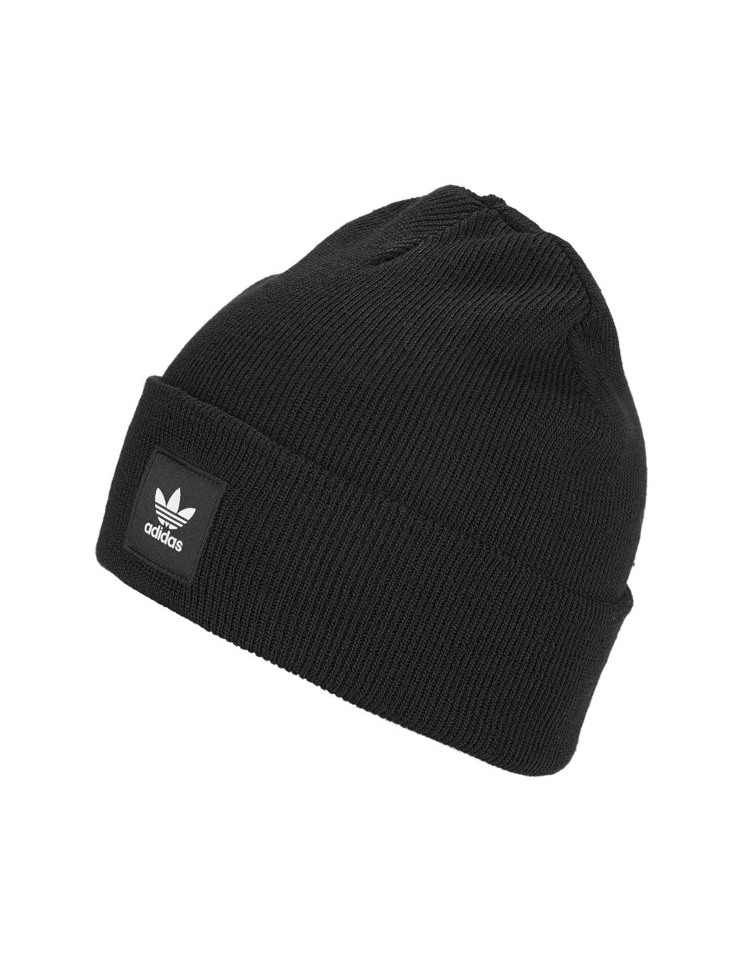 gorro adidas adicolor cuff knit negro unisex.