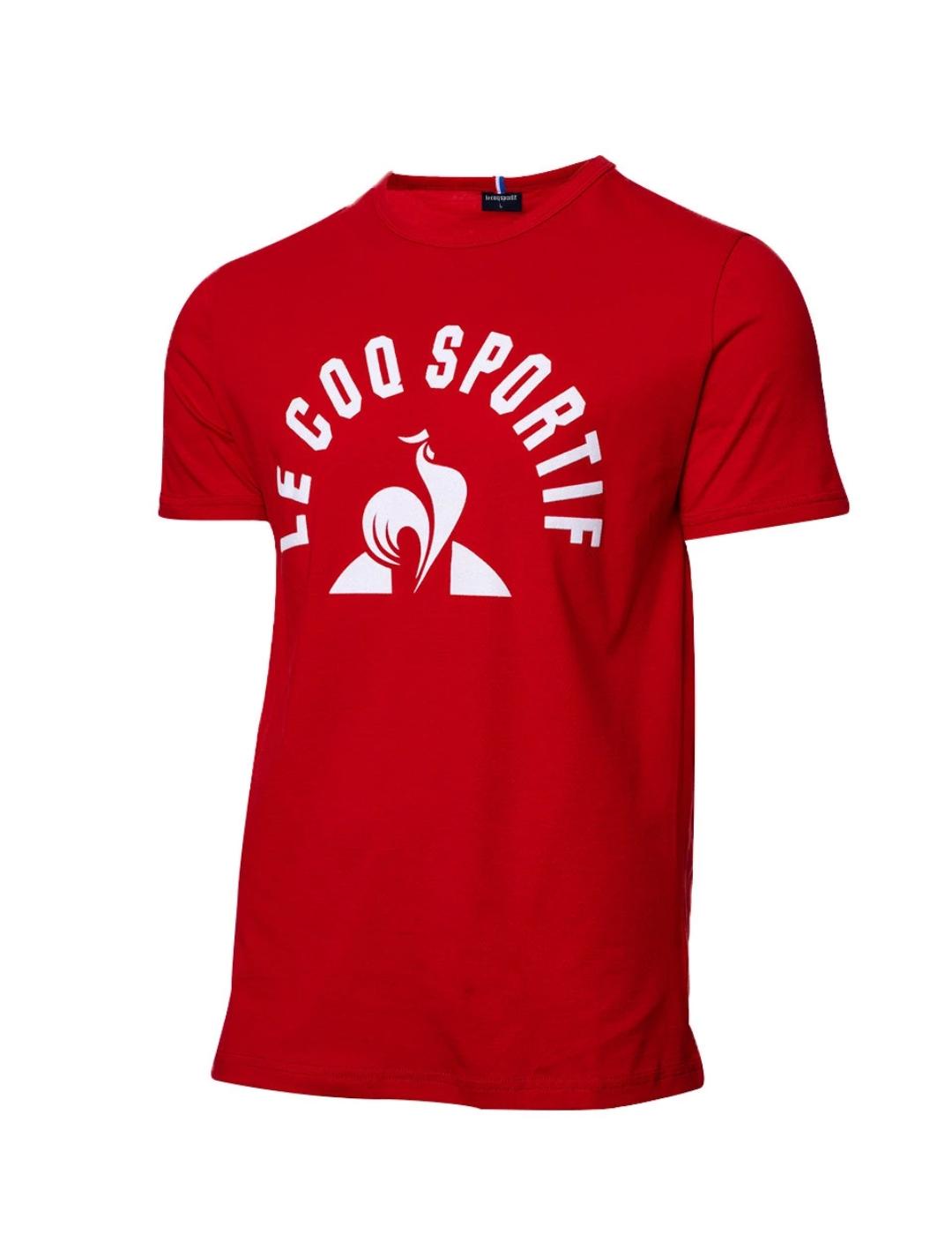 camiseta le coq sportif bat tee ss nº2 rojo de hombre.