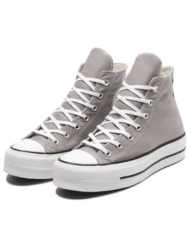 Zapatillas converse all star plataforma hi gris de mujer.