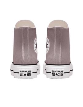 Zapatillas converse all star plataforma hi gris de mujer.