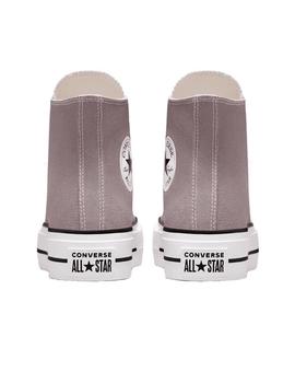 Zapatillas converse all star plataforma hi gris de mujer.