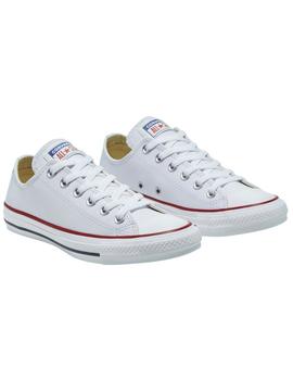 Zapatillas converse all star bajo piel blanco de mujer