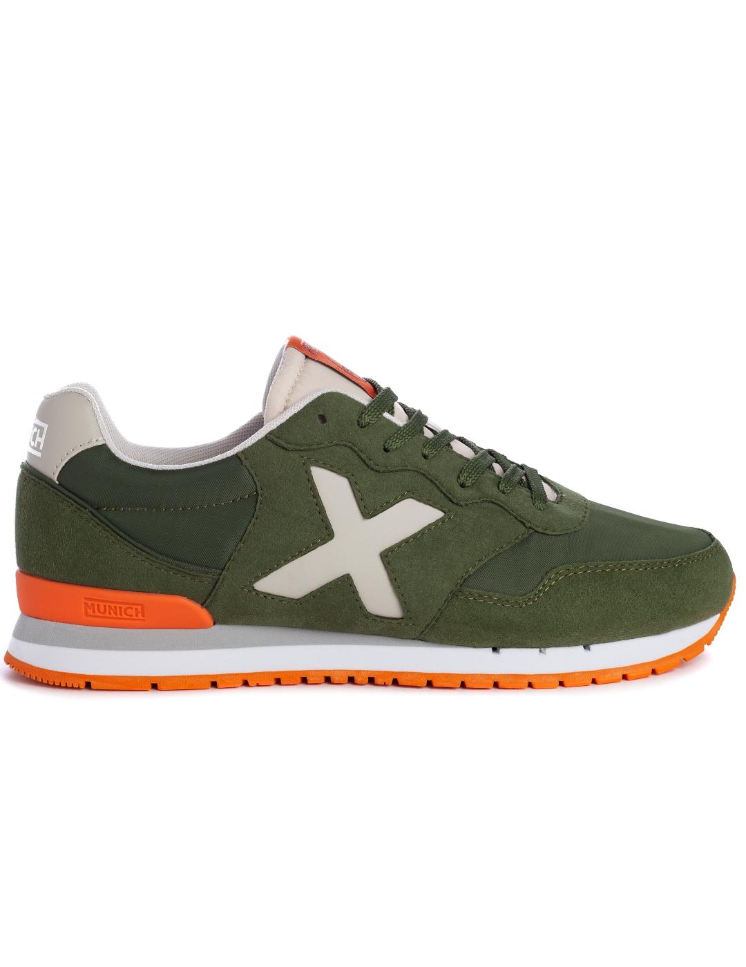 Zapatillas munich dash 139 verde naranja de hombre.