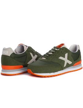 Zapatillas munich dash 139 verde naranja de hombre.