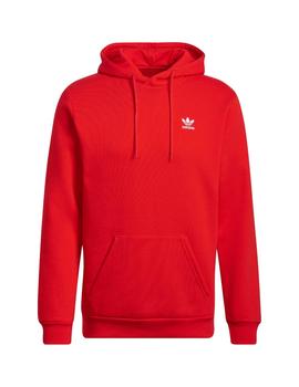 sudadera con capucha adidas essential rojo de hombre.