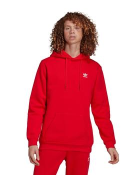 sudadera con capucha adidas essential rojo de hombre.