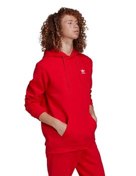 sudadera con capucha adidas essential rojo de hombre.