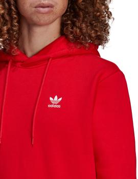 sudadera con capucha adidas essential rojo de hombre.