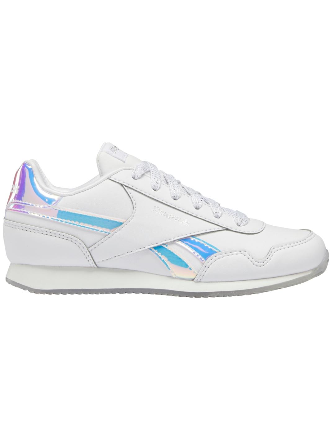 Zapatillas reebok royal cljog 3  blanco de niña.