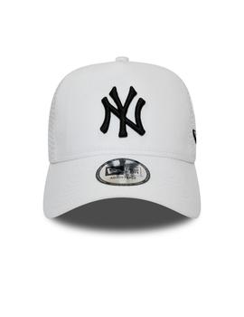 gorra new era essential trucker neyyan blanco unisex.