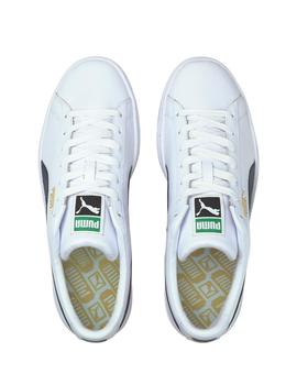 Zapatillas puma basket classic XXI blanco marino de hombre.