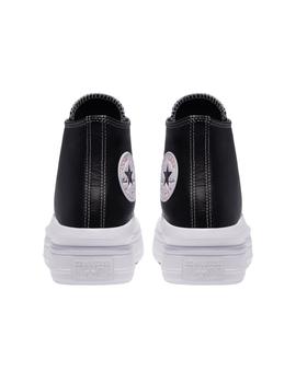 Zapatillas converse all star move negro piel de mujer.