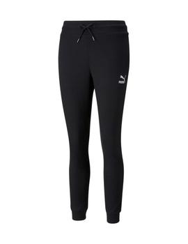 pantalon acanalado puma classic ribbed slim negro de mujer.