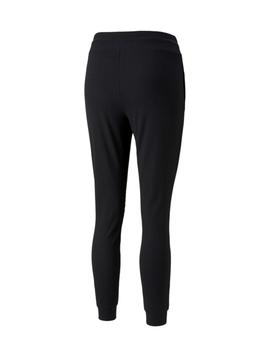 pantalon acanalado puma classic ribbed slim negro de mujer.