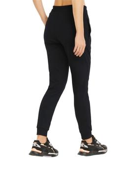 pantalon acanalado puma classic ribbed slim negro de mujer.