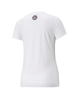 camiseta puma swxp graphic blanco de mujer.