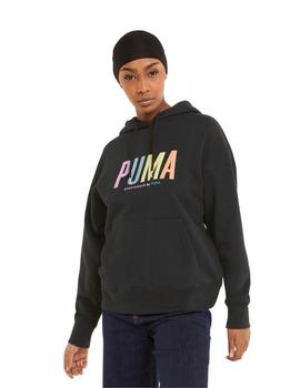 sudadera con capucha puma swxp graphic negro de mujer.