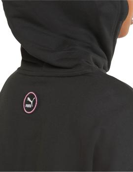 sudadera con capucha puma swxp graphic negro de mujer.