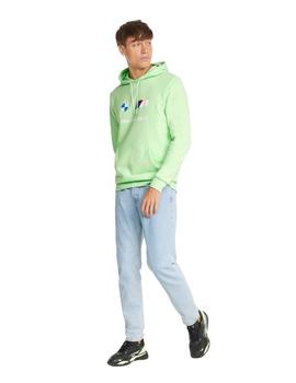 sudadera con capucha puma bmw mms ess verde de hombre.