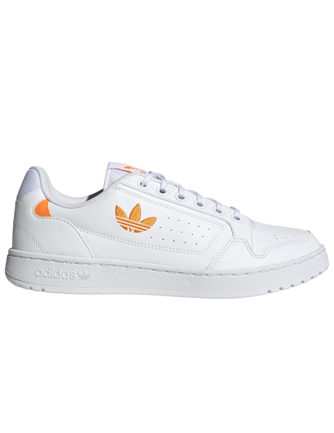 Zapatillas adidas ny 90 blanco naranja de hombre.