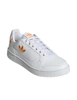 Zapatillas adidas ny 90 blanco naranja de hombre.