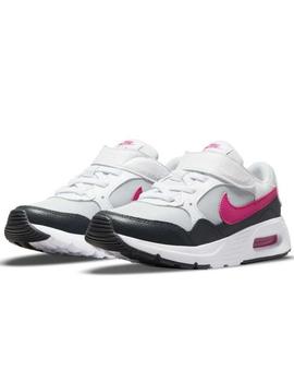 Zapatillas nike air max sc gris rosa de niña.