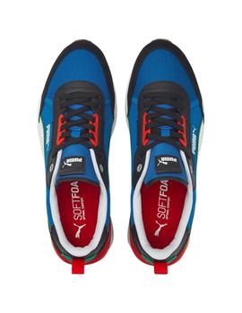 Zapatillas puma r22 azul negro de hombre.