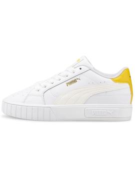 Zapatillas puma cali star blanco amarillo de mujer.