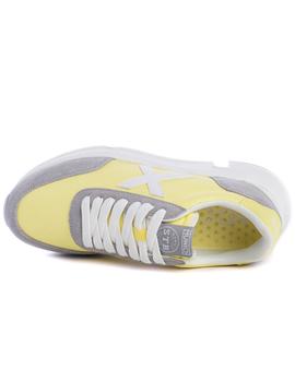 Zapatillas munich versus 15 gris amarillo de mujer.