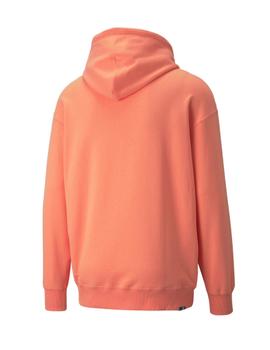 sudadera puma downtown graphic naranja de hombre.