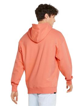 sudadera puma downtown graphic naranja de hombre.