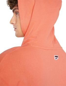 sudadera puma downtown graphic naranja de hombre.