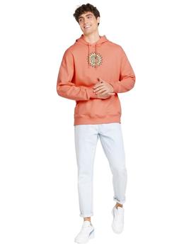 sudadera puma downtown graphic naranja de hombre.